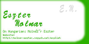 eszter molnar business card